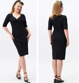 NWT Rock Steady Trixie Black Pencil Sheath Dress Womens Plus Sze 3X Black Formal